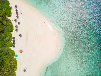 High angle view of sea shore