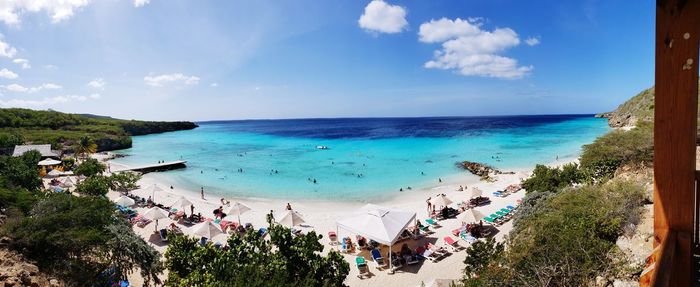 Panoramic view of sea against sky