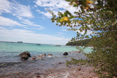 Scenic view of sea against sky