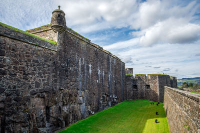 View of fort against cloudy sky