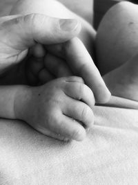 Close-up of baby hands