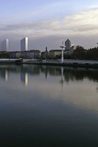 Buildings in city at waterfront