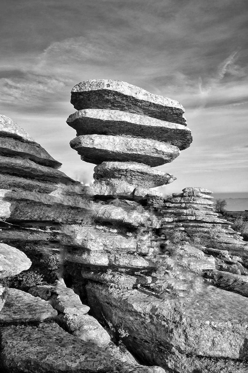 STACK OF ROCKS AGAINST SKY