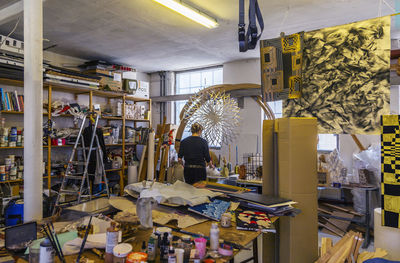 Woman in art studio