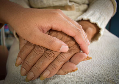 Close-up of woman hand with tattoo