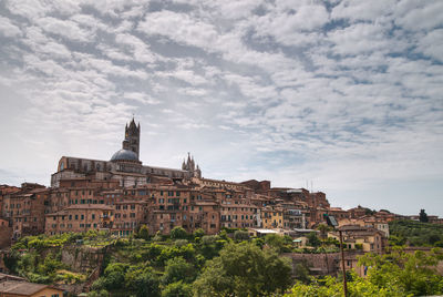 Low angle view of historic building against sky