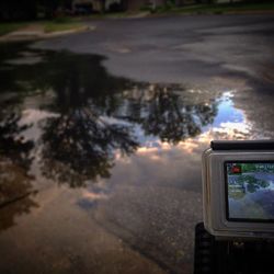 Reflection of clouds in water