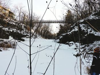 Low angle view of electricity pylon