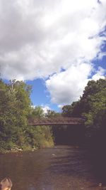 Scenic view of landscape against cloudy sky