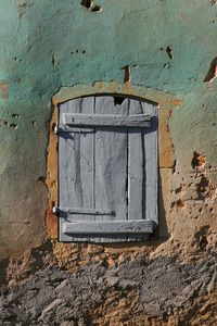 Close-up of window on building