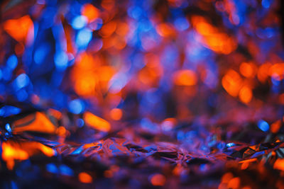 Defocused image of christmas decorations