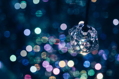 Defocused image of illuminated lights