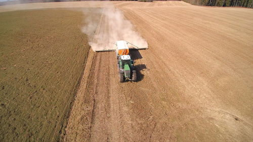 People working on agricultural field