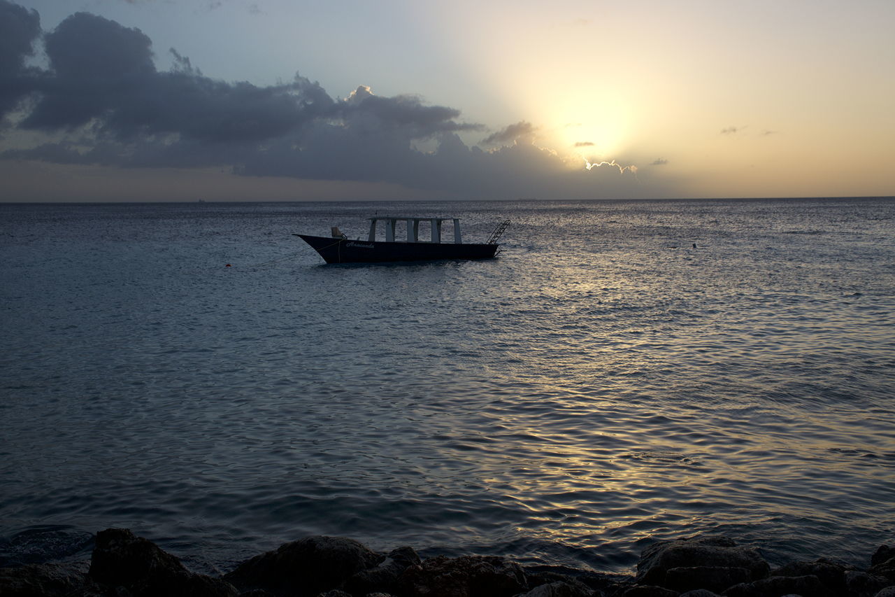 Mood of the evening at sea