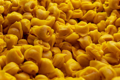 Full frame shot of tortellini