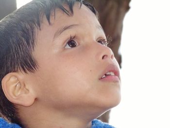 Close-up portrait of cute boy