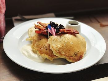 Close-up of dessert in plate