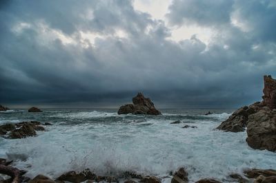 Scenic view of sea against sky