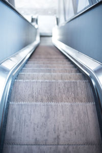 Close-up of escalator