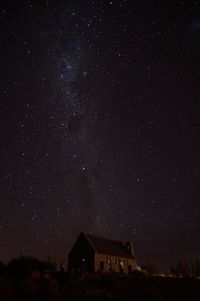 Scenic view of star field against sky at night