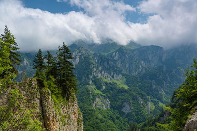 Panoramic view of mountains against sky