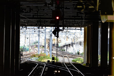 Train at railroad station