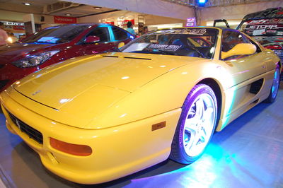 Close-up of yellow car