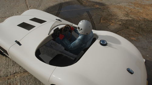 High angle view of a car