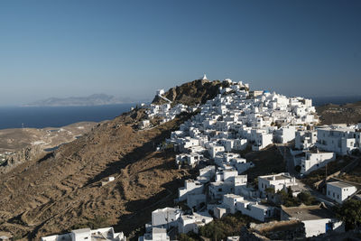 High angle view of townscape against sky