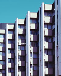 Low angle view of building against clear sky