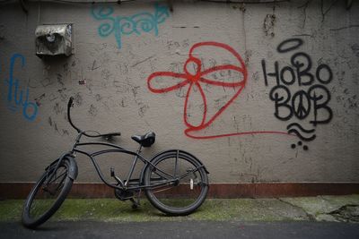 Bicycle on wall