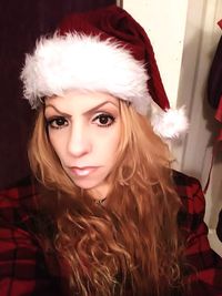 Portrait of beautiful woman at home