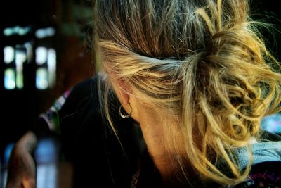 Portrait of woman with long hair