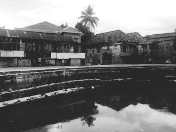 Reflection of built structures in water