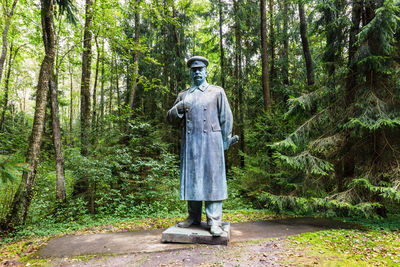 Monument of stalin, soviet political leader. druskininkai, lithuania, 12 september 2022