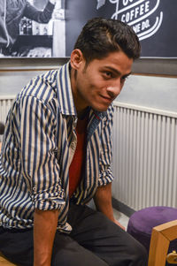 Portrait of young man smiling