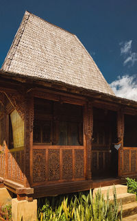 Exterior of old building against sky