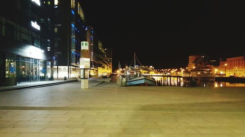 Illuminated street light at night