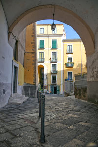 A street of salerno, old town of southern italy.