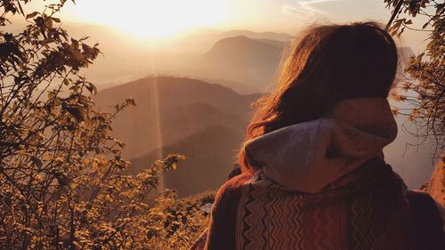 Woman looking at view