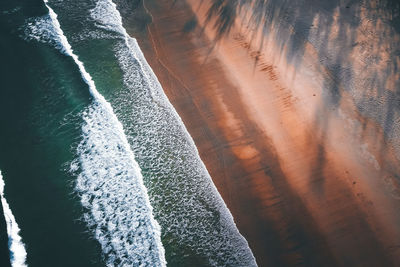 Sunlight falling on sea shore