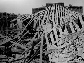 Low angle view of construction site