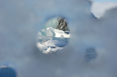 Scenic view of frozen river