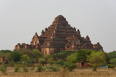 View of temple against clear sky