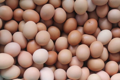 Full frame shot of eggs