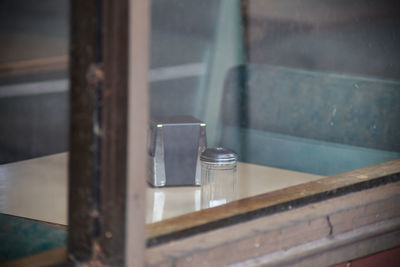 Abandoned diner window