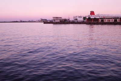 View of sea at sunset