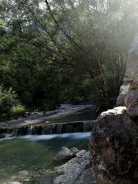 River flowing through rocks