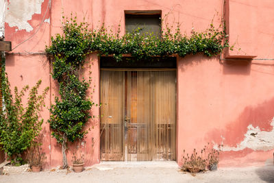 Close-up of old building