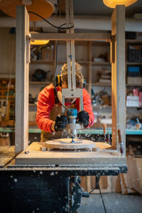 Man working at workshop